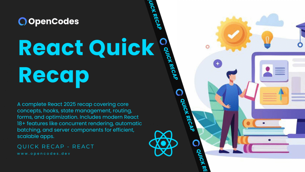React - Quick Recap opencodes dev post banner